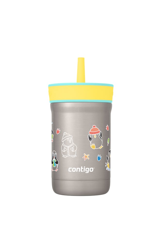 Kids Leighton Spill-Proof Stainless Steel Tumbler with Straw, 12oz N8