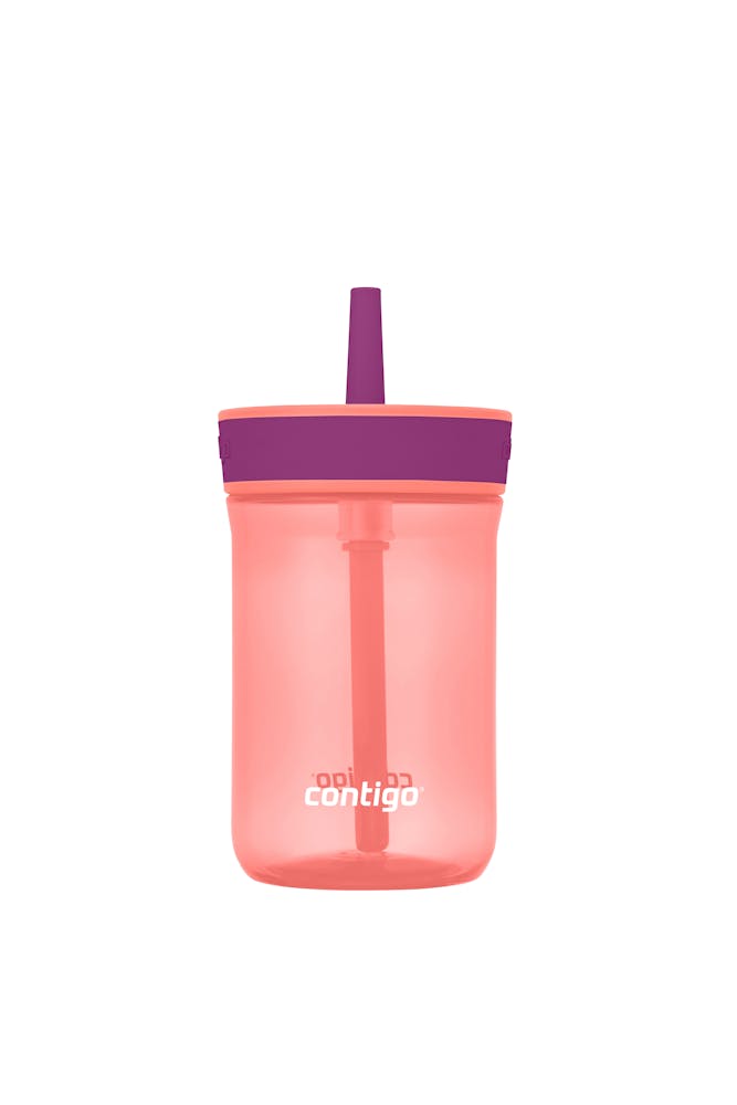 Kids’ Leighton Straw Tumbler with Spill-Proof Leak-Proof Lid, 14oz X1