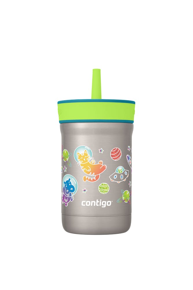 Kids Leighton Spill-Proof Stainless Steel Tumbler with Straw, 12oz N8
